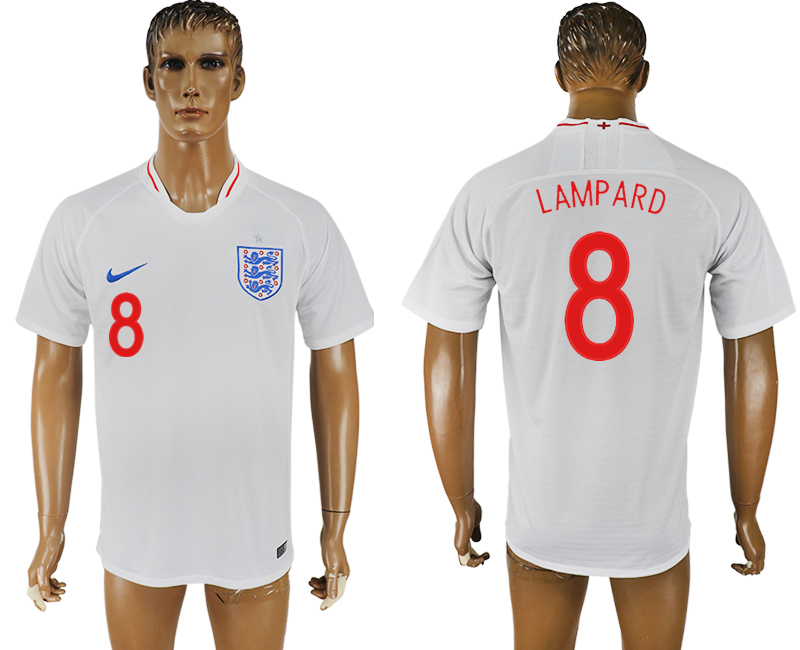 2018 world cup Maillot de foot England #8 LAMPAED WHITE